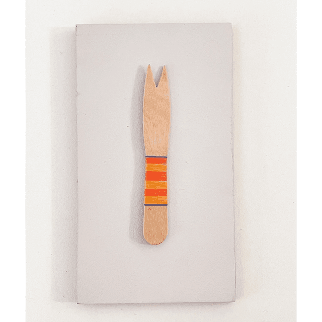 Chip fork 6 - small 3D wall sculpture